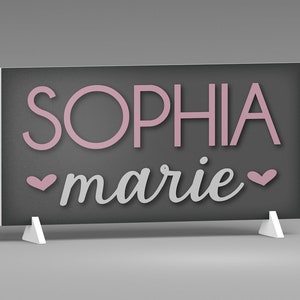 Nursery Decor - Free-Standing Name Sign, Personalized Baby Name Sign, Girls&#39; Room Shelf Decor Letters