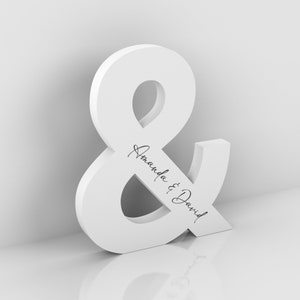Personalized Ampersand Free Standing - Ampersand Decor - Valentines Day or Wedding Gift for Home Decor
