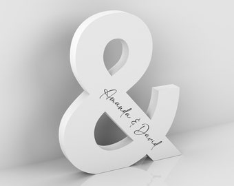 Personalized Ampersand Free Standing - Ampersand Decor - Valentines Day or Wedding Gift for Home Decor