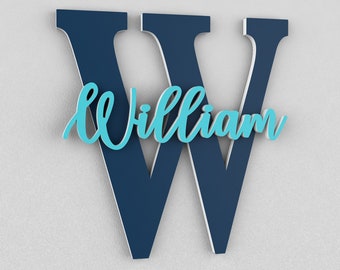 Nursery Name Sign Custom Letter Wall Art for Kids Room & Bedroom Unique Home Decor Personalized Nursery Wall Decor