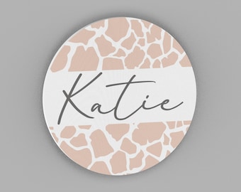 Personalized Animal Print Name Sign for Girls Room Decor Nursery Name Sign for Girls Animal Print Decor Newborn Gift Baby Showe