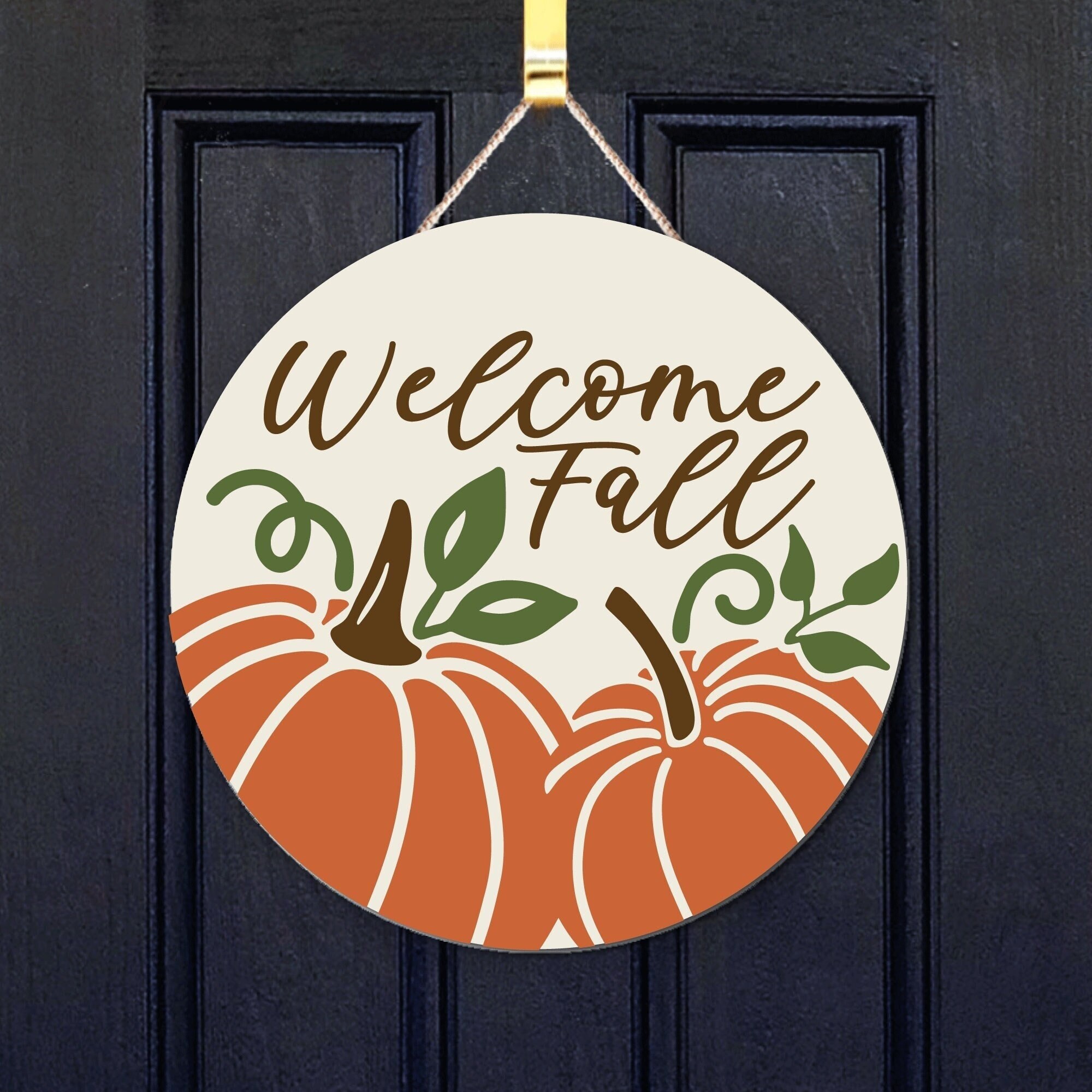 Welcome Sign Fall Decor Welcome Fall Door Sign, Door Hanger, Halloween Home Decor, Autumn Home ...
