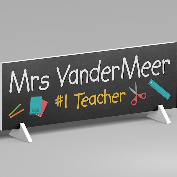 Personalized Teacher Gift, Teacher Desk Name Plate, End of Year Teacher Gift, Teacher Appreciation Gift