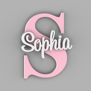 Nursery Name Sign, Nursery Decor, Custom Name, Nursery Wall Decor, Baby Name Sign, Girl Nursery, Personalized Letters, Gift for Baby Kids