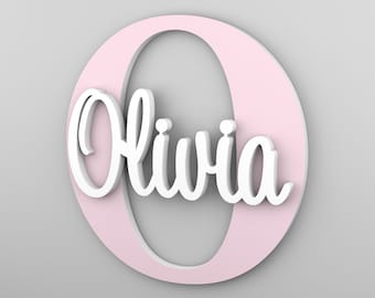 Baby Shower Gift,  Nursery Name Sign, Personalized Baby Gifts, Nursery Wall Decor, Nursery Wall Art, Baby Girl Gift, Baby Gift Idea