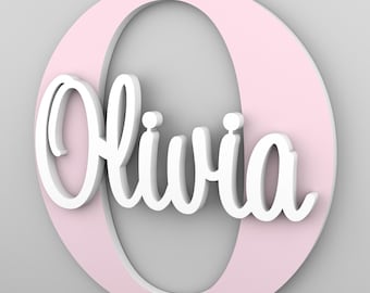 Personalized Name Sign for Baby & Kids Custom Nursery Decor Baby Shower Gift Kids Room Wall Art Name Cutout Sign