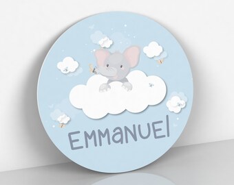 Custom Baby Elephant Name Sign: Nursery Wall Decor