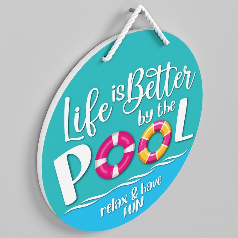 Fun Pool Sign 'life is Better by the Pool' Outdoor Decor for Backyard ...