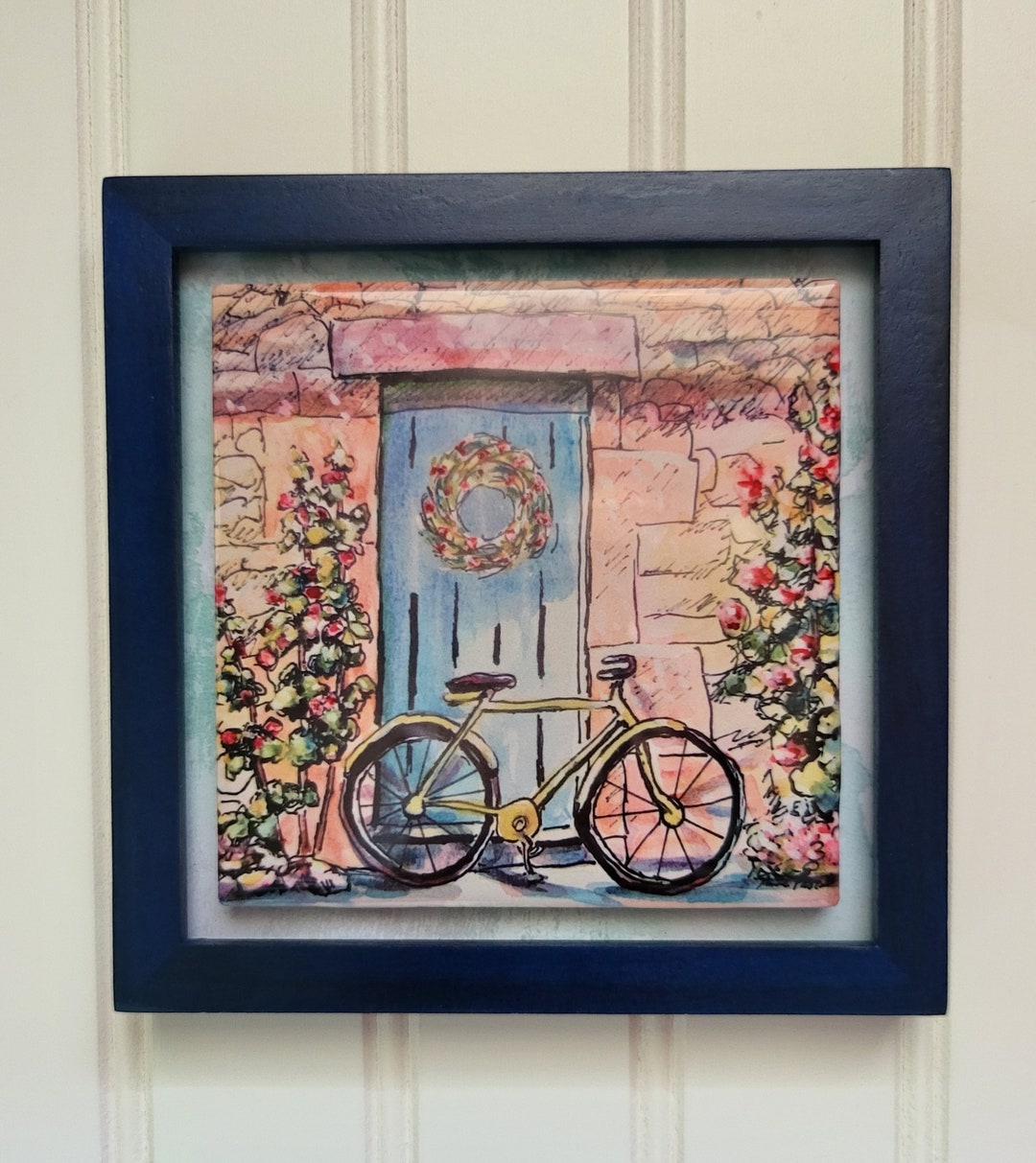 Framed Tile Art, Ceramic Tile Framed Art, Framed Ceramic Tile