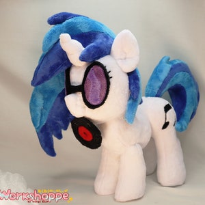 DJ Pon3 [Vinyl Scratch]  | My Little Pony (MLP FIM) G4 Inspired Plushie | 14&quot; (35cm)