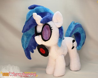 DJ Pon3 [Vinyl Scratch] | My Little Pony (MLP FIM) G4 Inspiriert Plushie | 14"(35cm)