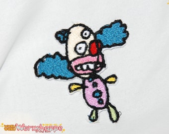 Derpy Krusty Cute Kawaii Embroidered Patch (3&quot; or 2&quot;)