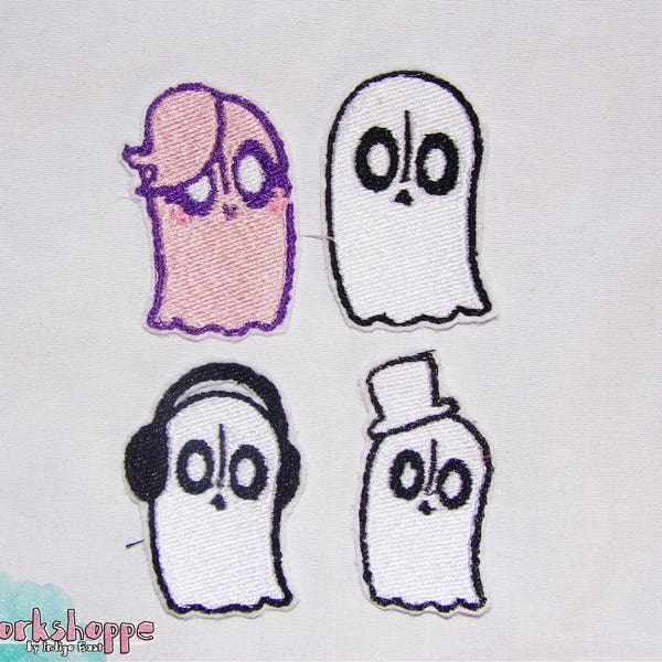 UNDERTALE inspired:  Embroidered Patch 2in (50.7mm) Napstablooks and/or Mettaton