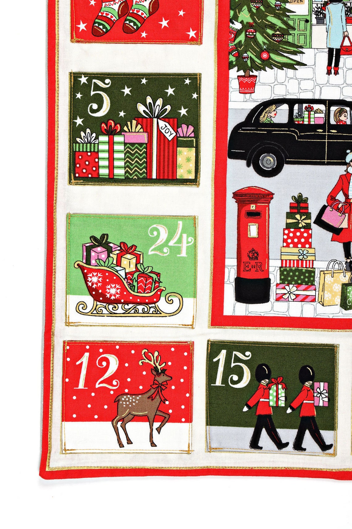 Christmas Advent Calendar London reusable and handmade Etsy