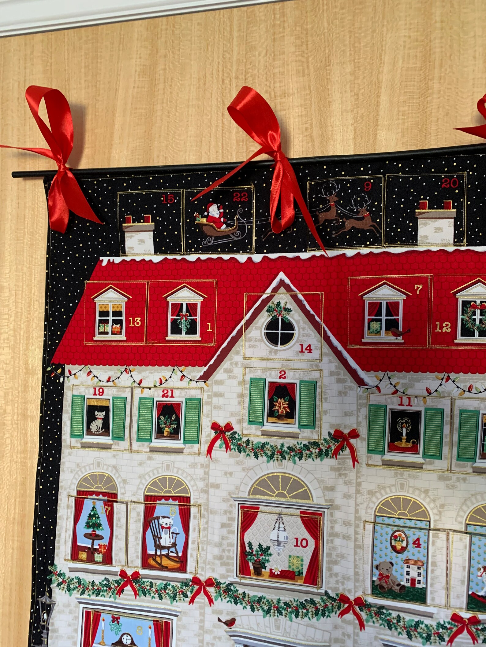 Christmas House Advent Calendar Reusable and Handmade Etsy