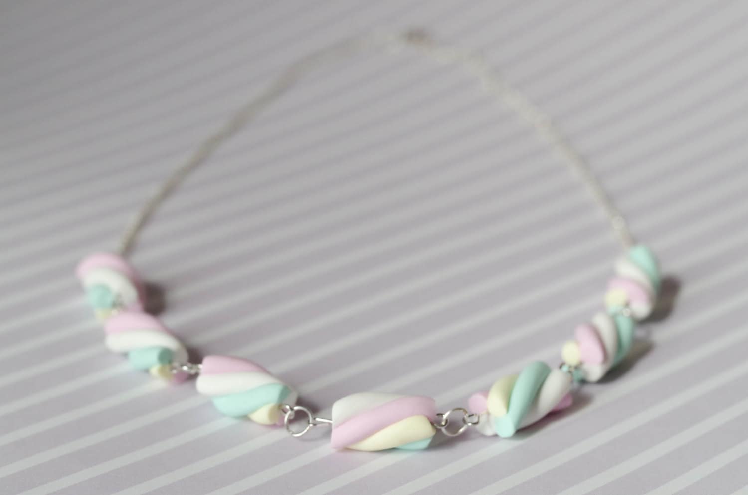 Flump Marshmallow Necklace Cute Pastel Sweetie Necklace on Etsy