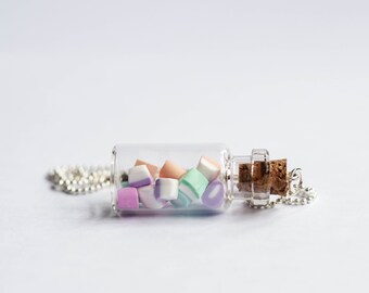Collar de botella Dolly Mix: joyería pastel gótica de hadas kei