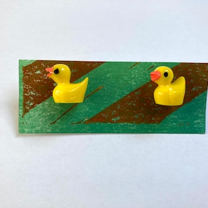 Cute Duck Earrings, Duck Stud Earrings, Rubber Duckies, Hypoallergenic Earrings, Novelty Stud, Novelty Earrings, Novelty Jewellery, Gift