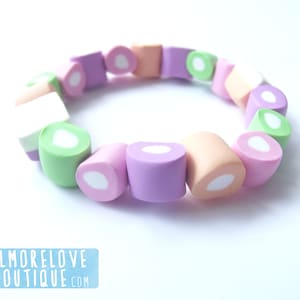 Dolly Mix Sweetie Bracelet - Cute Candy jewellery- Fairy Kei Style - Pastel Lolita - Tasty Jewelry - Candy Bracelet - Pastel Coloured -sweet