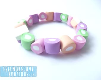 Püppchen Mix Sweetie Armband - Süßes Candy Schmuck- Fairy Kei Style - Pastel Lolita - Lecker Schmuck - Candy Armband - Pastellfarben -süß