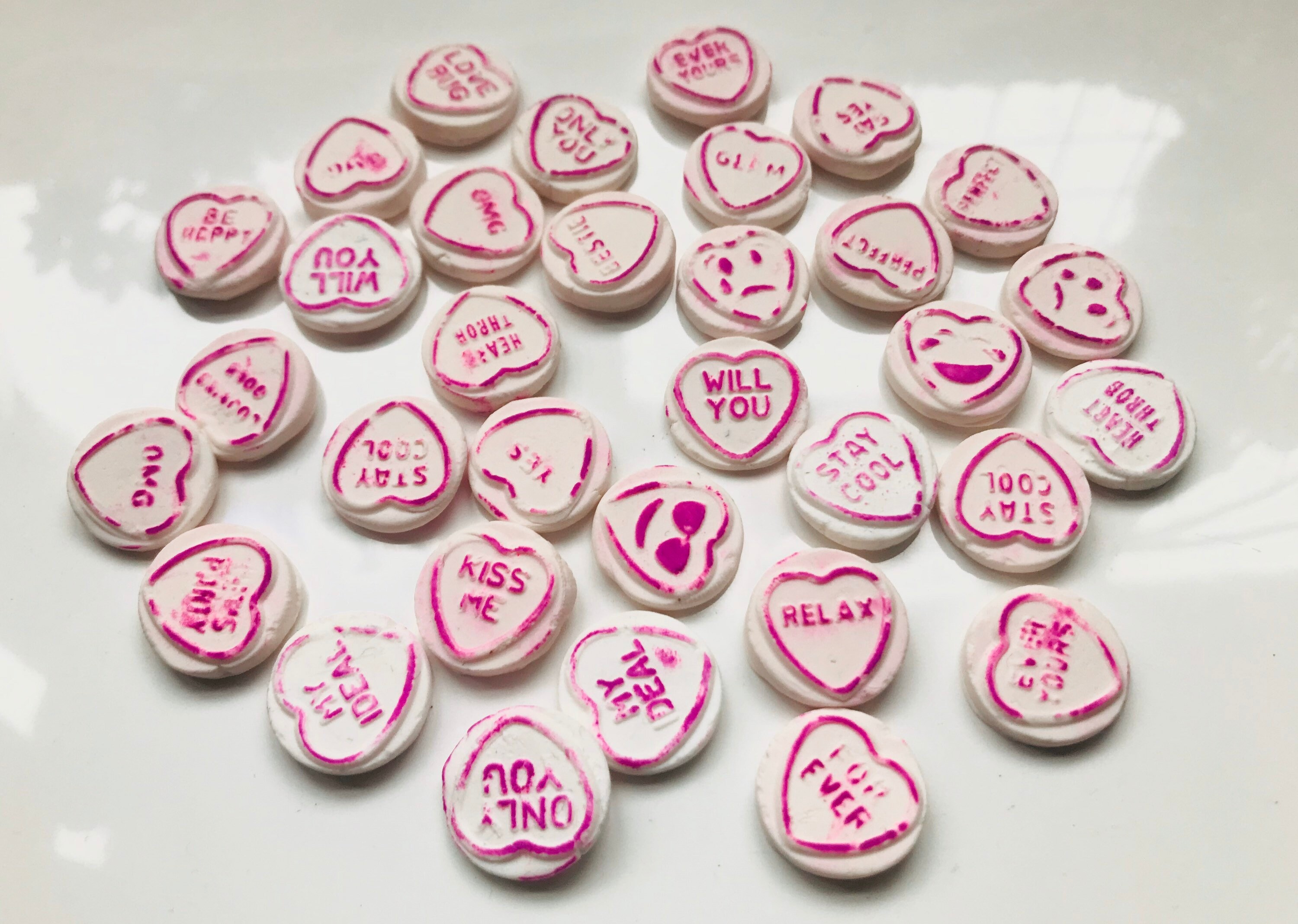 Pick 'n' Mix Love Heart Stud Earrings - Retro Sweetie Earrings - Sweetie Earrings - Mix and Match Studs - Fairy Kei Jewellery - Cute Sweets