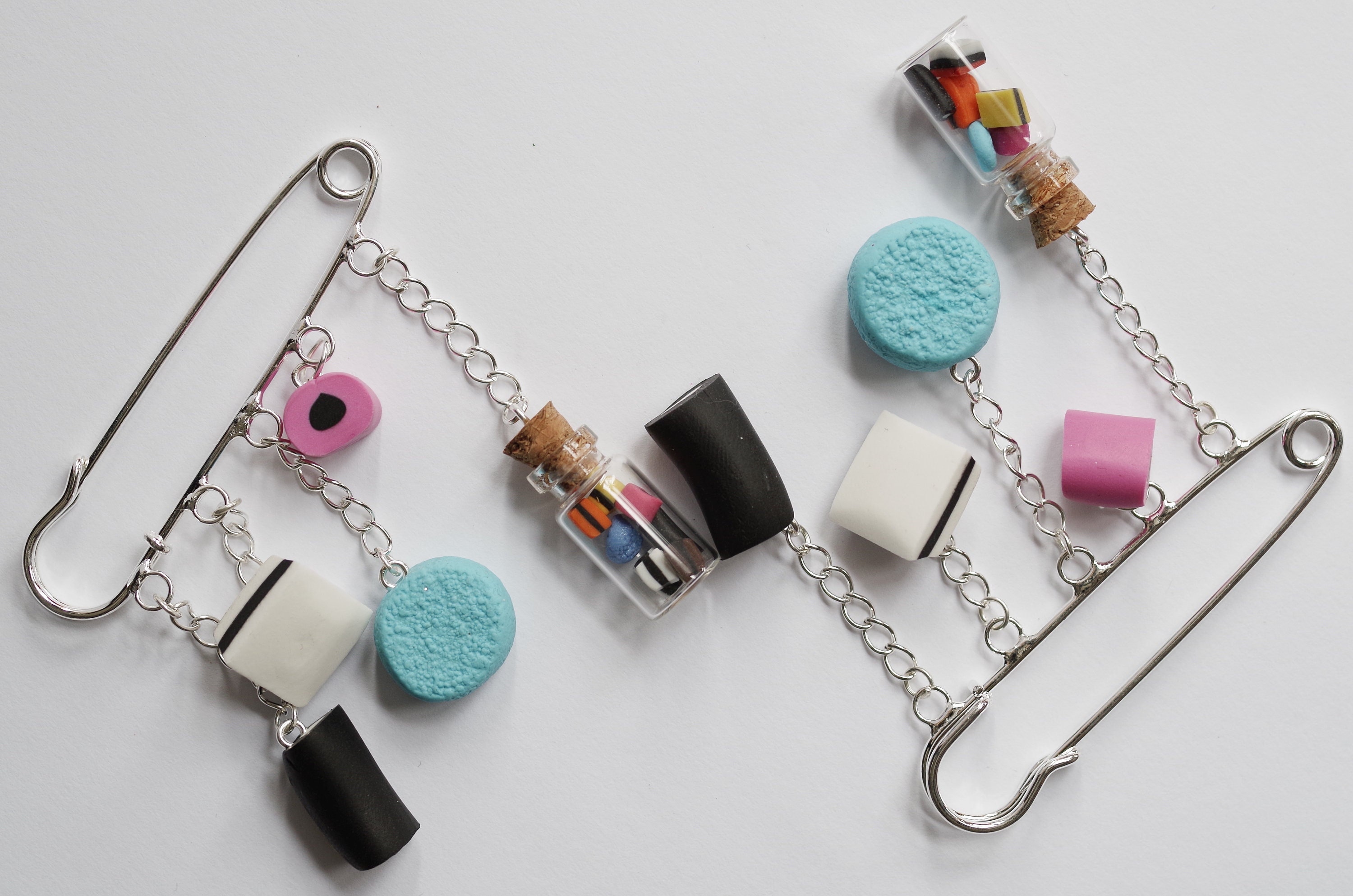 Liquorice Allsorts Sweetie Brooch Miniature Charms With Tiny Etsy UK