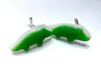 Crocodile Cufflinks, Cola Bottle Cufflinks, Candy Cufflinks, Unique Cuff links, Fun Formal Wear, Men’s Accessories