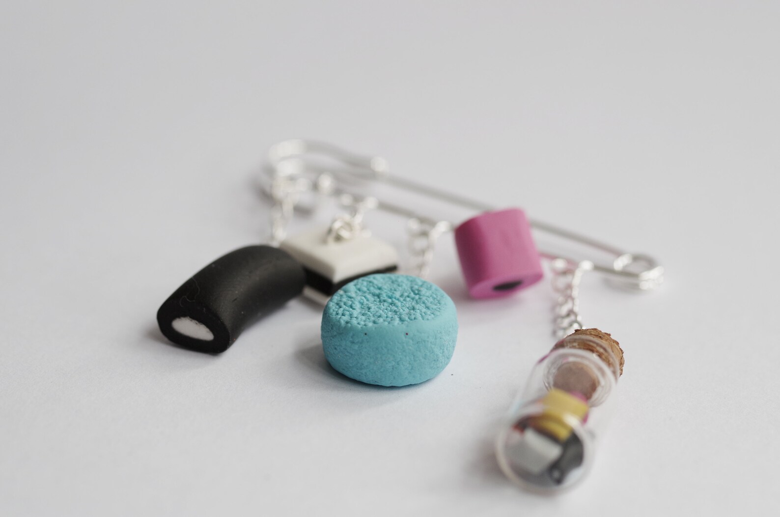 Liquorice Allsorts Sweetie Brooch Miniature Charms With Tiny Etsy UK