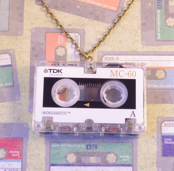 Cassette Tape Necklace - Retro Jewellery - Cassette Jewellery - Music Inspired - Retro Cool - Miniature Tape Necklace