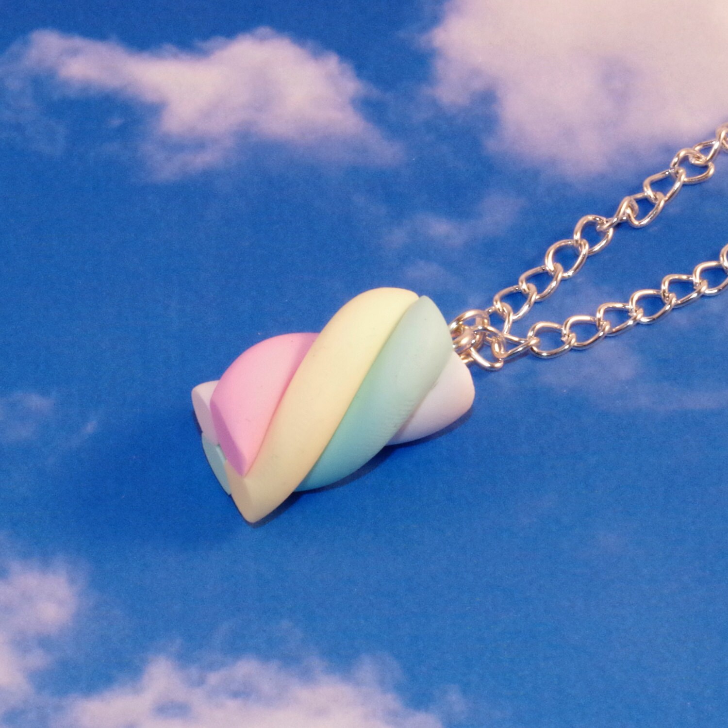 Flump Marshmallow Necklace Sweet Pastel Marshmallow Etsy