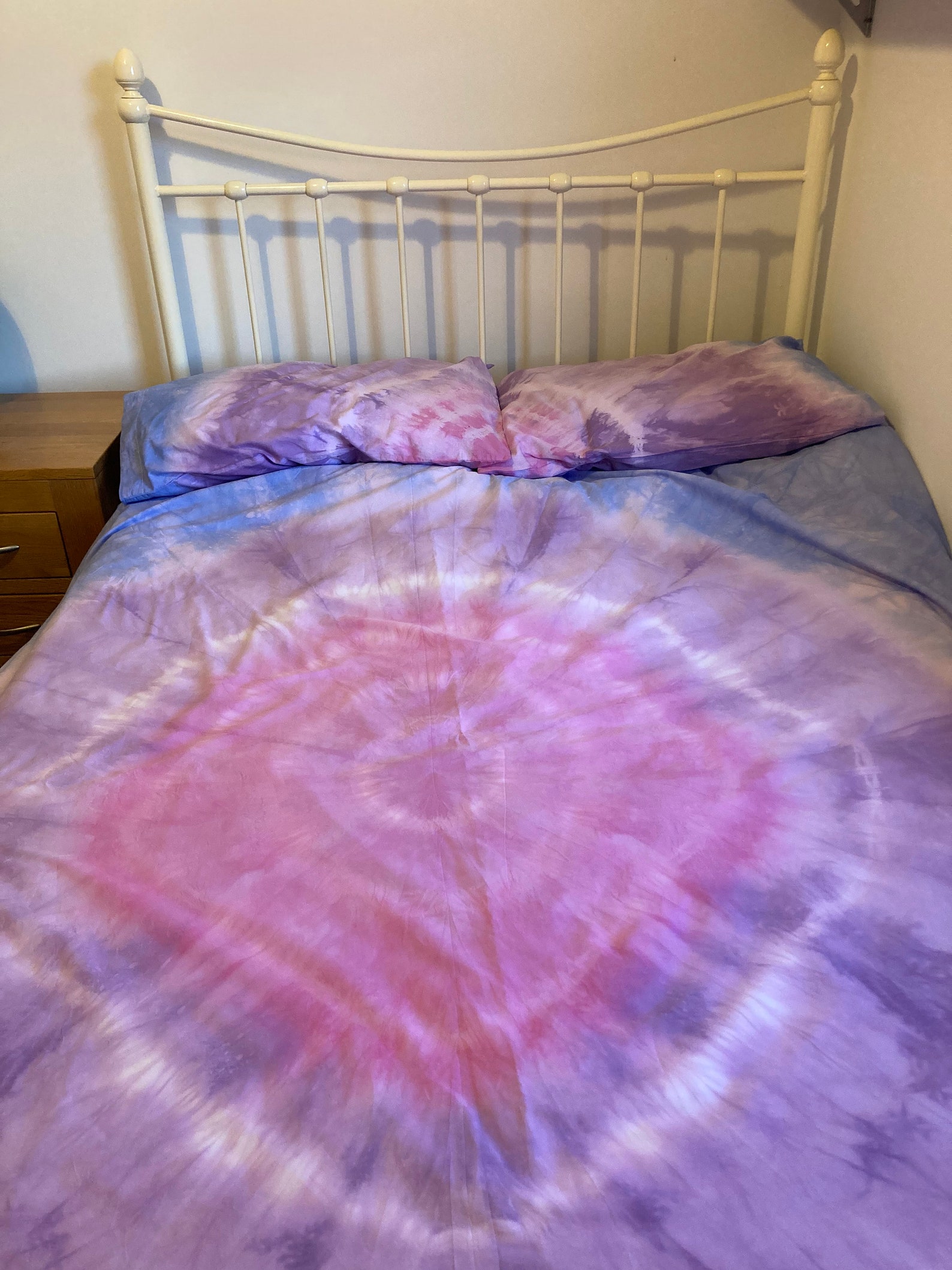 Brightly Coloured Tie Dye Duvet Cover Set Colourful Duvet Etsy