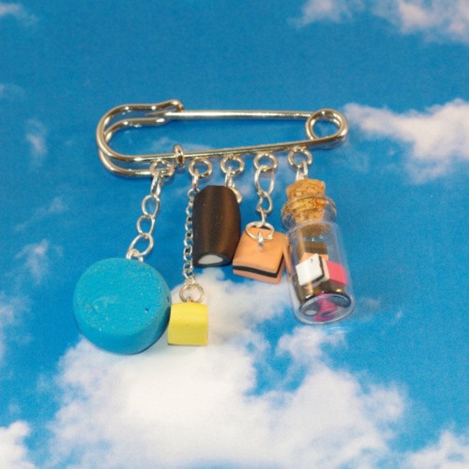 Liquorice Allsorts Sweetie Brooch Miniature Charms With Tiny Etsy UK