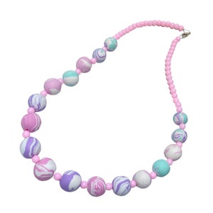Pastel Beaded Necklace, Fairy Kei Fashion, Pastel Necklace, Pastel Aesthetic, Pastel Jewellery, Statement Necklace, Party Kei, Pastel Goth