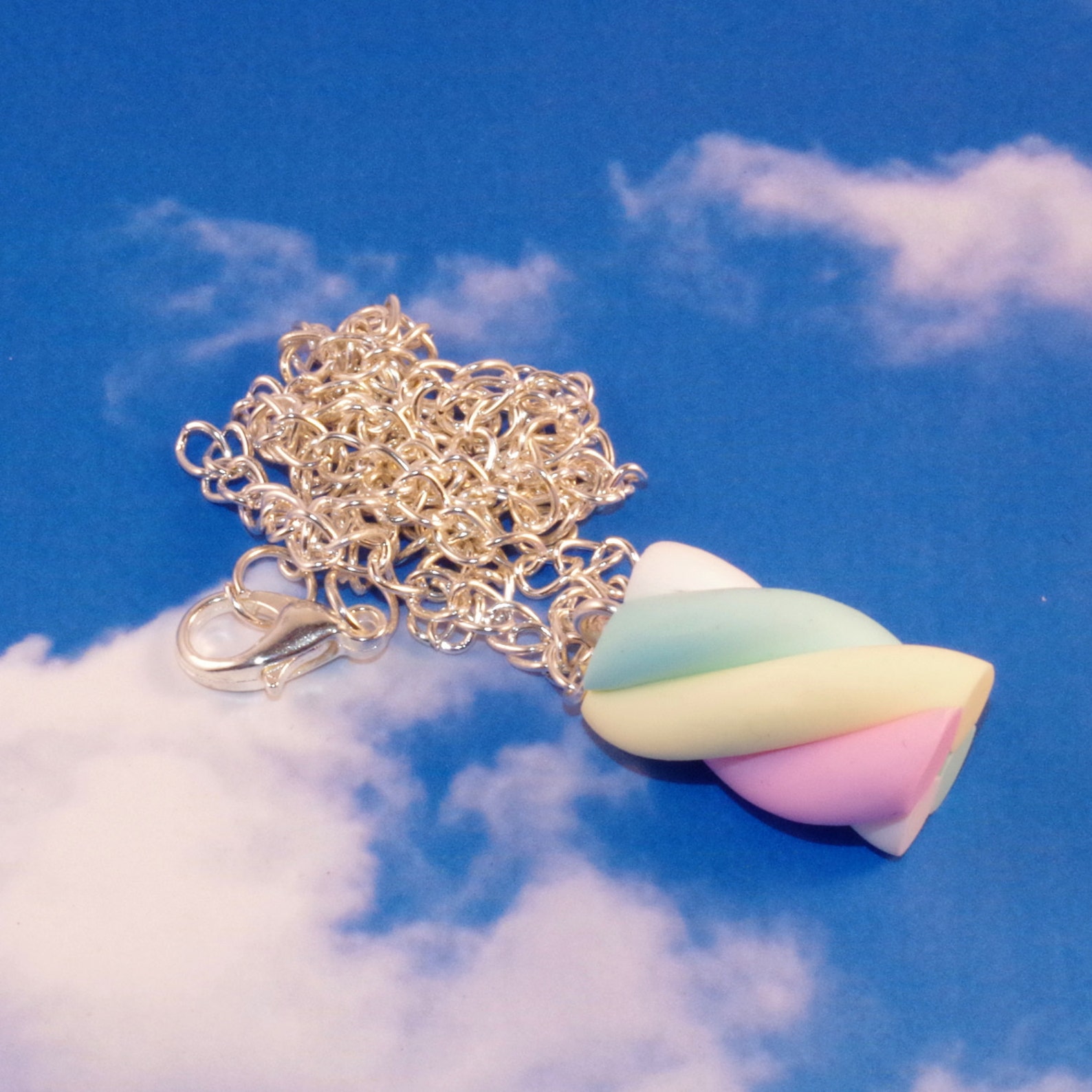 Flump Marshmallow Necklace Sweet Pastel Marshmallow Etsy