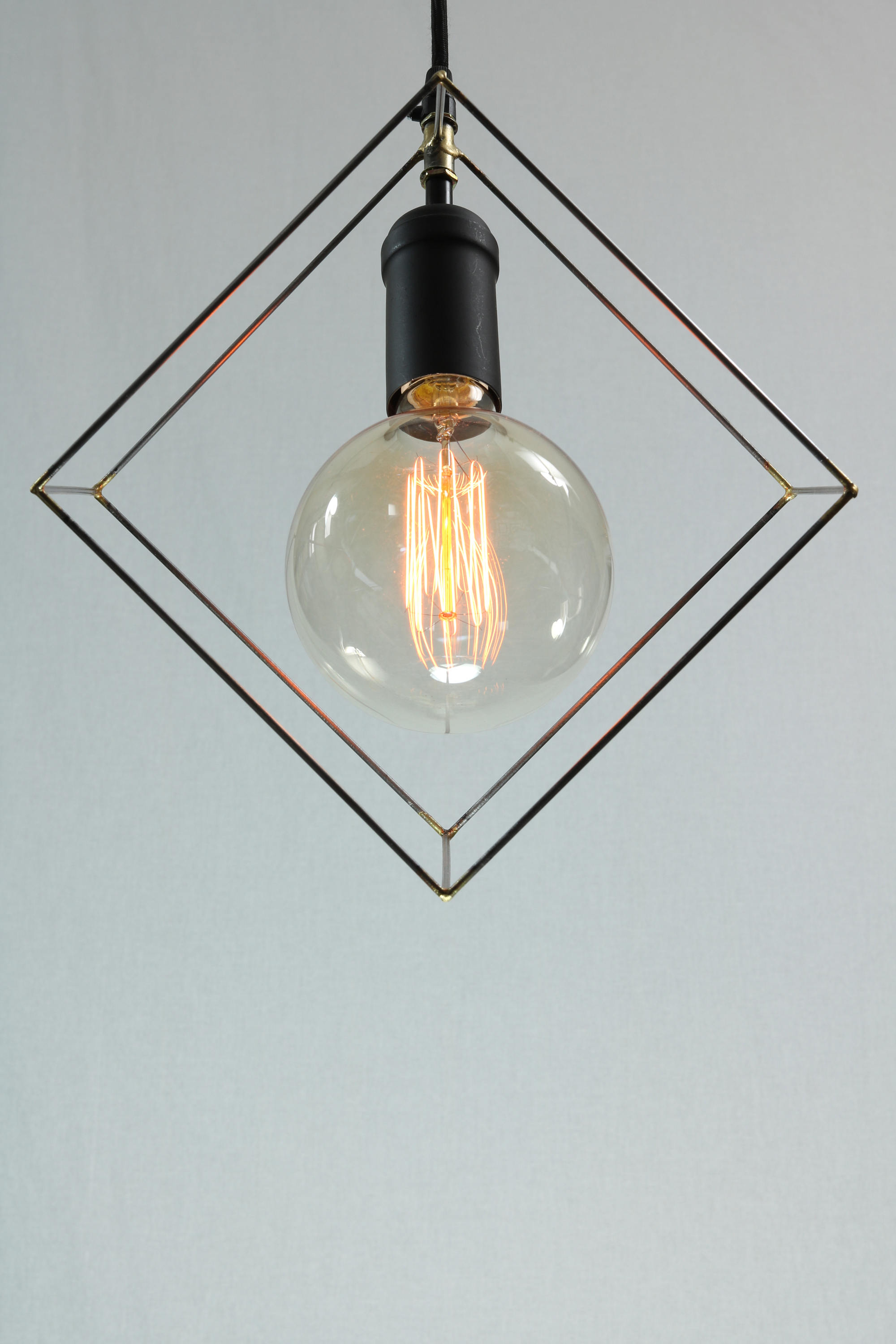 Cube Pendant Light, Industrial Lighting, Square, Modern Lighting