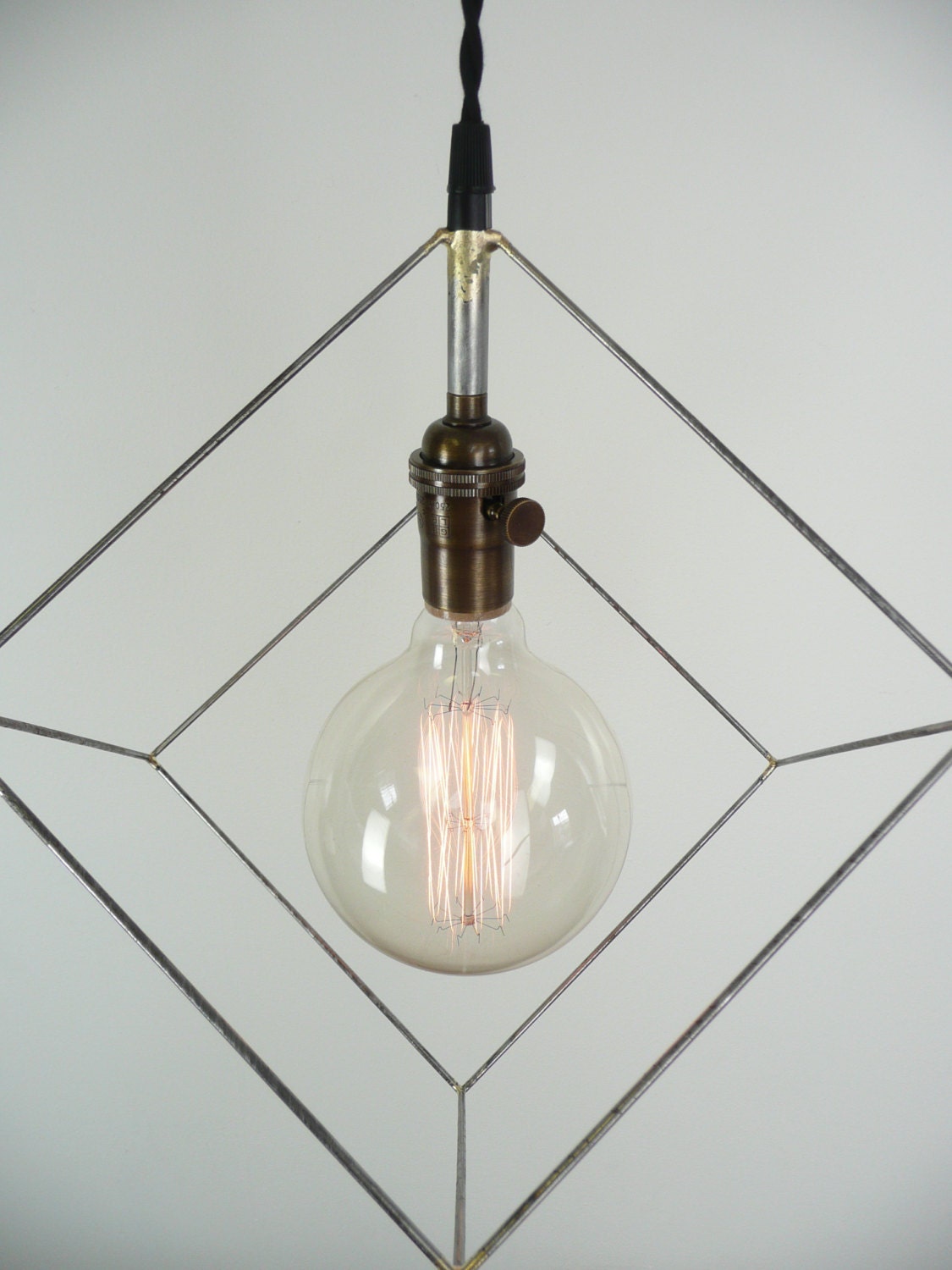 Cube Pendant Light, Minimal Pendant Light, Hanging Square Light ...