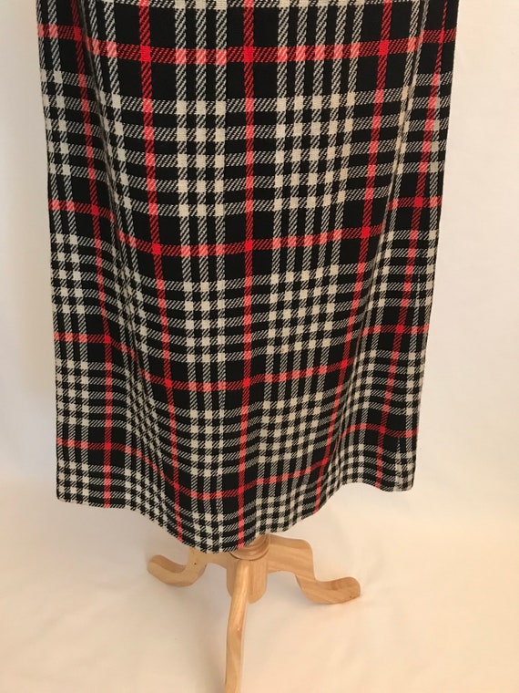 1960s Plaid Fashion Wagon Maxi Dress - image 1