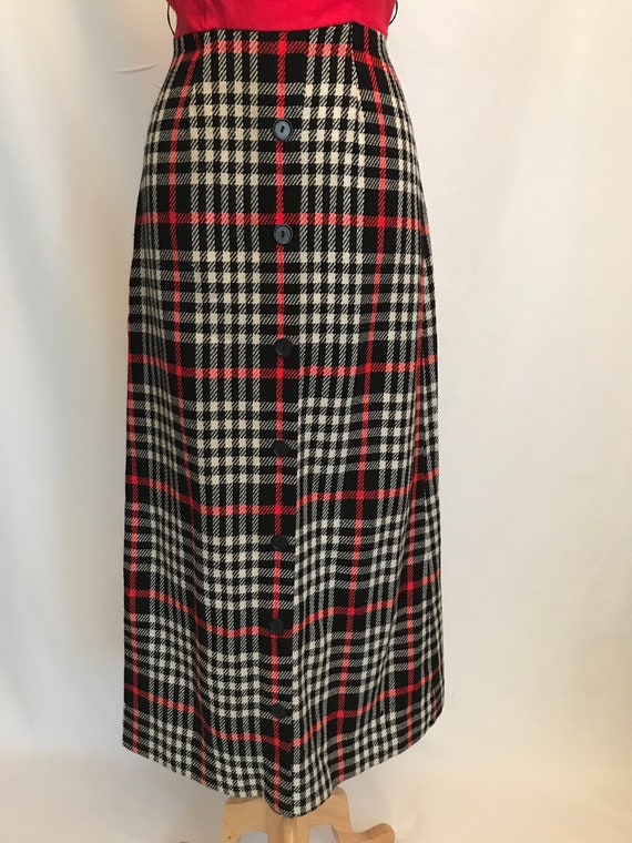 1960s Plaid Fashion Wagon Maxi Dress - image 4