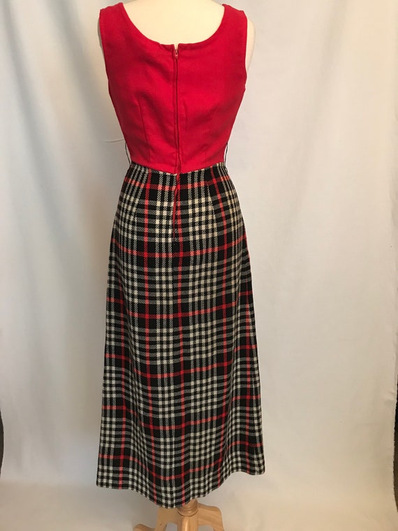 1960s Plaid Fashion Wagon Maxi Dress - image 5