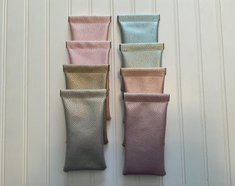 Faux Leather Sunglass Case, Flex Frame Sunglass, Eyeglass Pouch