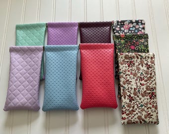 Faux Leather Sunglass Case, Flex Frame Sunglass, Eyeglass Pouch