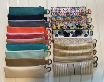 Water Resistant Canvas EpiPen Pouch, Slim Accessory Case, Zippered Bag