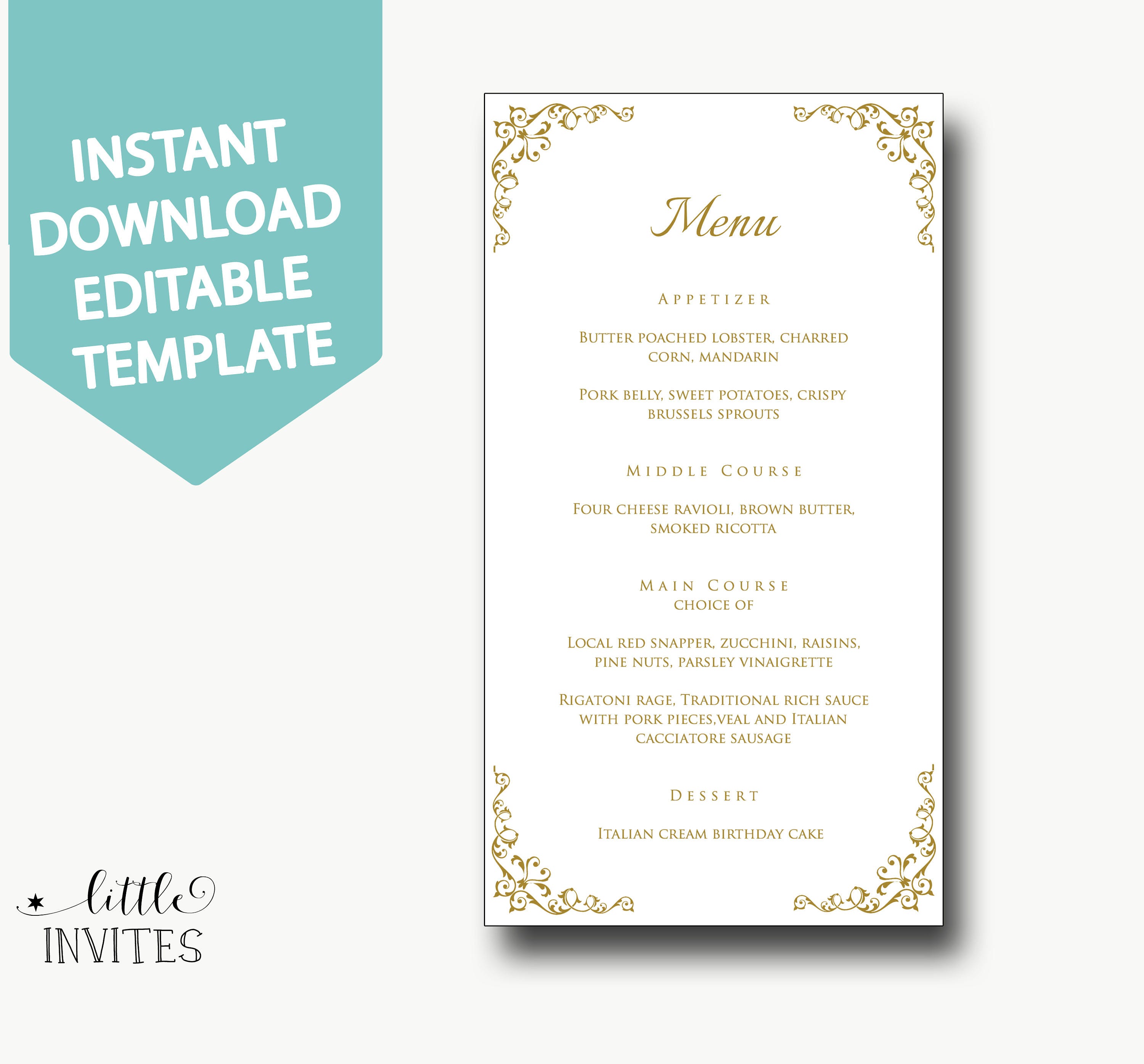 Free Editable Menu Template Of 30 Printable Menu Designs Templates Vrogue