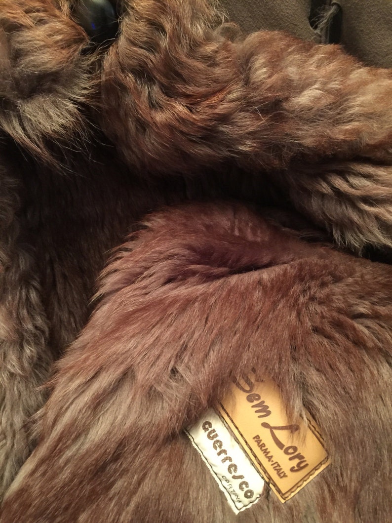 80s Fur Coat Genuine SHEARLING FUR LAMBSKIN Leather Suede - Etsy