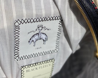 THOM BROWNE Black Fleece Nautical Style Satchel | Cream