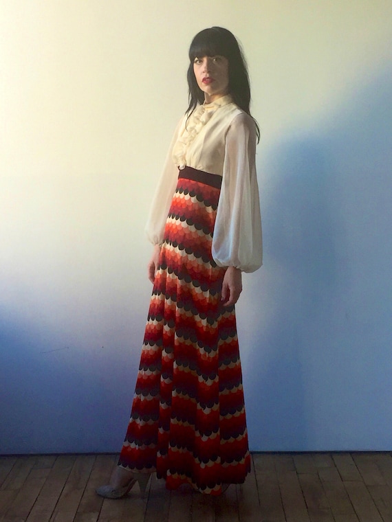 vintage 70s maxi dress