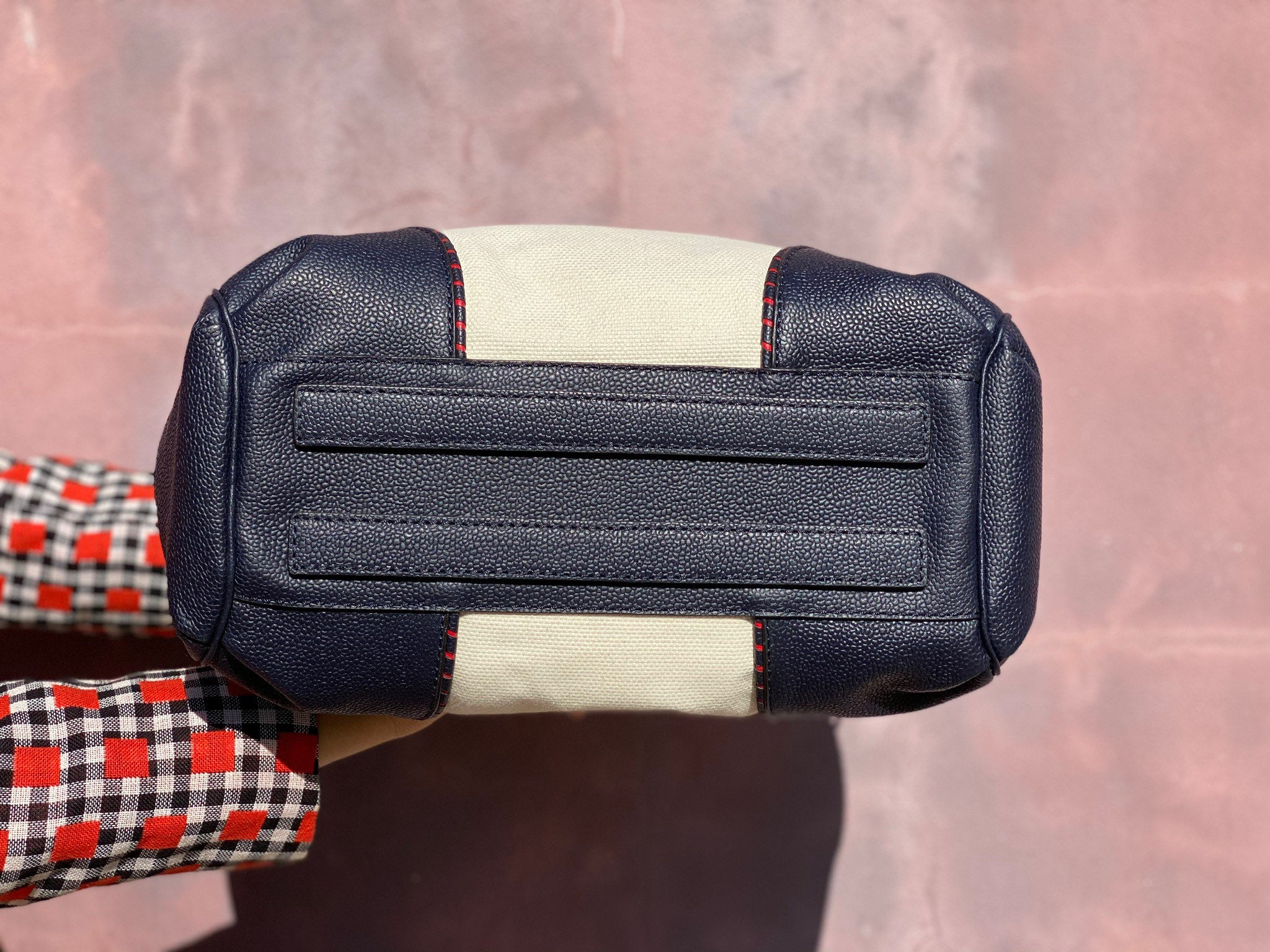 BLACK FLEECE 、thom browneボストンバッグ THOM BROWNE Black Fleece Nautical Style Satchel | Cream