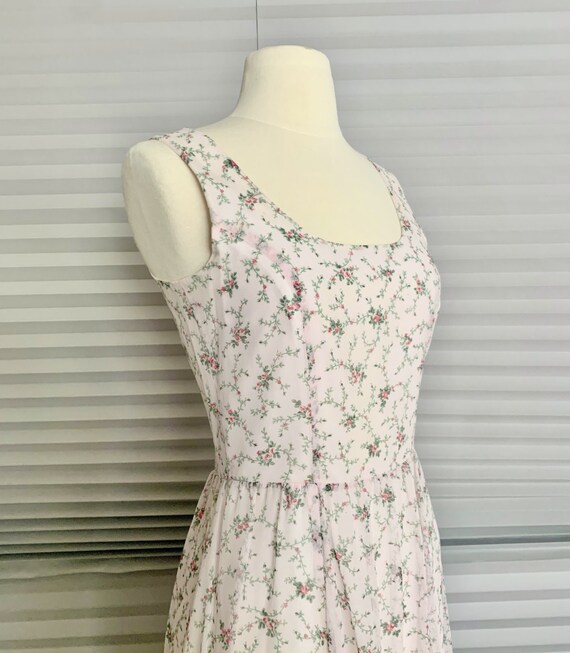 1990s Laura Ashley Floral Formal Dress