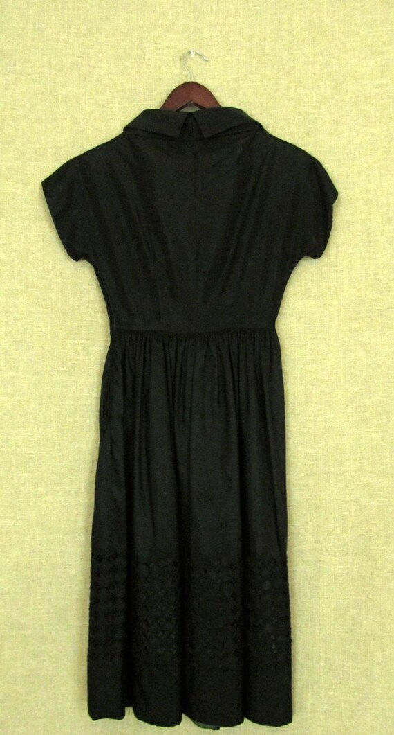 SALE - 1940s Black Dress / Vintage 40s Black Dress - image 3