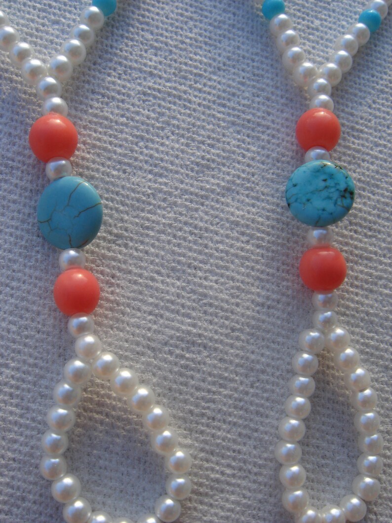 coral and turquoise sandals